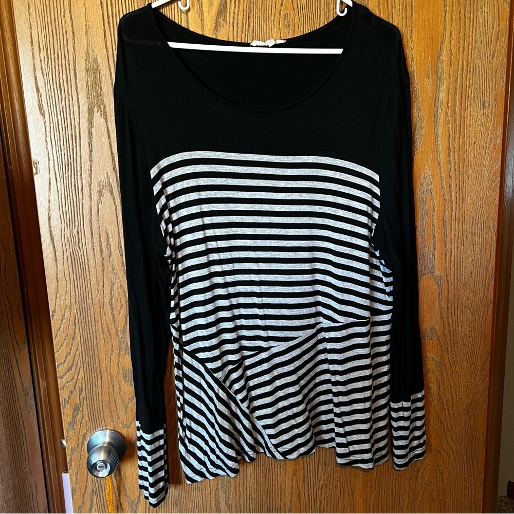 Women’s 41 Hawthorn Long Sleeve Shirt, Black & Gray Size XXL
